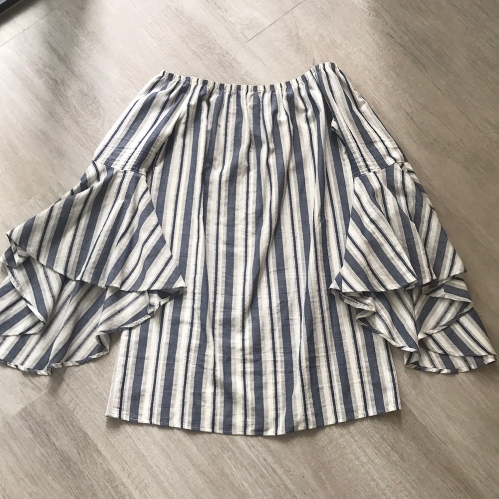 Off the shoulder striped sun dress